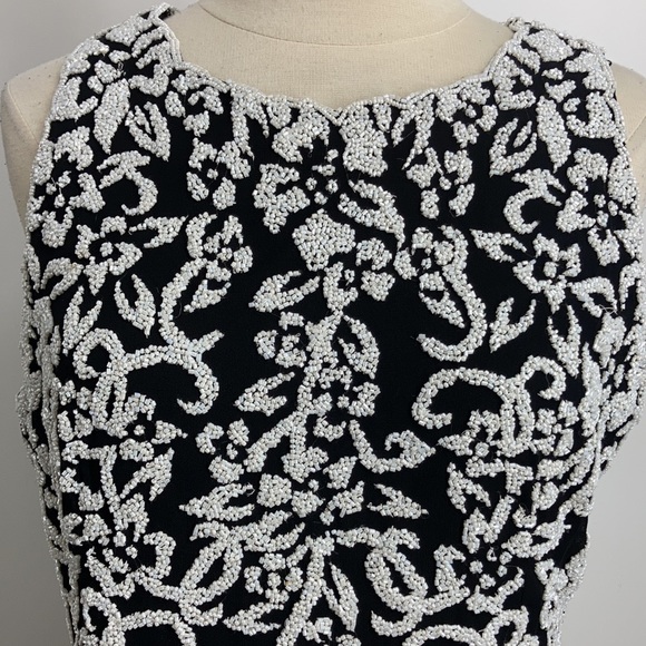 Jkara Beaded Black Maxi Dress - sz12 - Picture 2 of 12